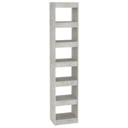Berkfield Home Book Cabinet/Room Divider Concrete Grey 40x30x198 cm - Size: 40 x 30 x 198 cm - thumbnail 2
