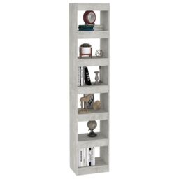 Berkfield Home Book Cabinet/Room Divider Concrete Grey 40x30x198 cm - Size: 40 x 30 x 198 cm - thumbnail 4