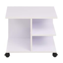 Berkfield Home Rolling Shelf 50x35x42 cm White - Size: 50 x 35 x 42 cm - thumbnail 2