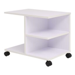 Berkfield Home Rolling Shelf 50x35x42 cm White - Size: 50 x 35 x 42 cm - thumbnail 1
