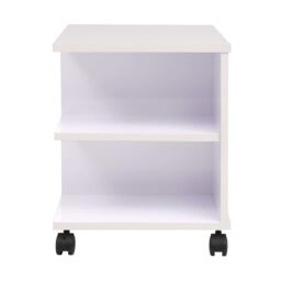 Berkfield Home Rolling Shelf 50x35x42 cm White - Size: 50 x 35 x 42 cm - thumbnail 3