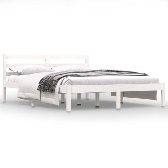 Berkfield Home Day Bed Solid Wood Pine 140x190 cm White - image 1