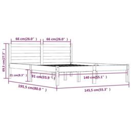 Berkfield Home Day Bed Solid Wood Pine 140x190 cm White - thumbnail 8