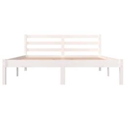 Berkfield Home Day Bed Solid Wood Pine 140x190 cm White - thumbnail 4