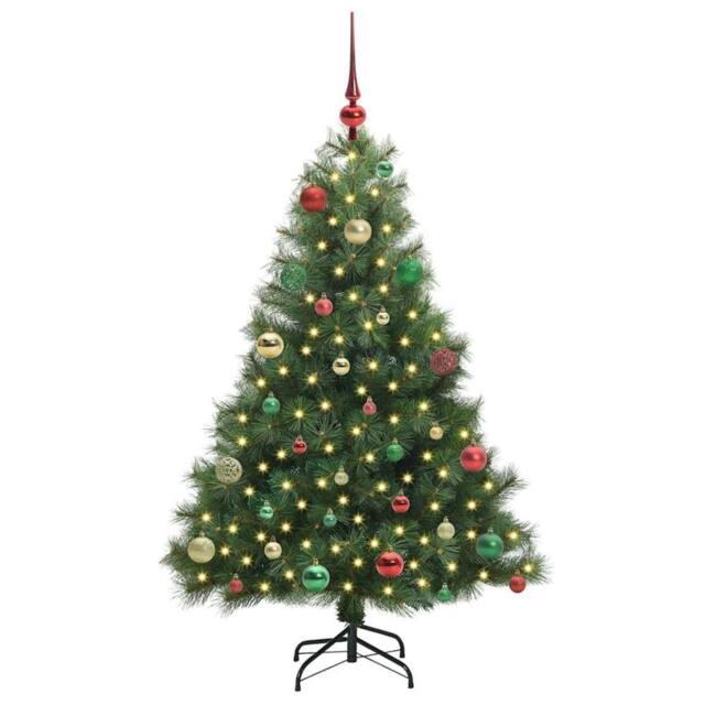Berkfield Home Realistic Artificial Christmas Tree with 150 LEDs Green 150 cm PE - image 1