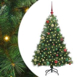 Berkfield Home Realistic Artificial Christmas Tree with 150 LEDs Green 150 cm PE - thumbnail 3