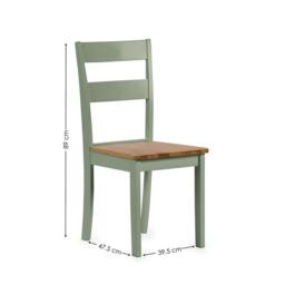 Cheshire Westbury Elegant White & Natural Dining Chairs - Set of 2 - thumbnail 5