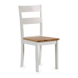 Cheshire Westbury Elegant White & Natural Dining Chairs - Set of 2 - thumbnail 2