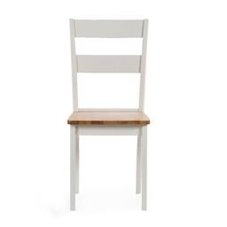 Cheshire Westbury Elegant White & Natural Dining Chairs - Set of 2 - thumbnail 3