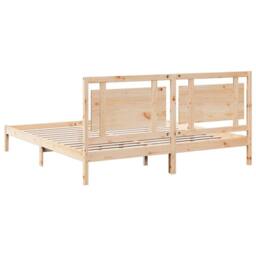 Berkfield Home Decorative Extra Long Bed Frame without Mattress¬†200x220 cm Soli in Light Tan - Size: 200x220 cm - thumbnail 6