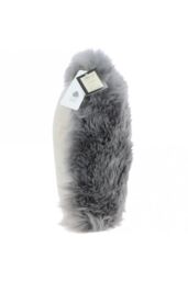 Fenland England Real Sheepskin Fluffy Cushion in Light Oak - thumbnail 2