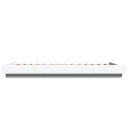 Berkfield Home Durable Bed Frame with LED Lights without Mattress White 100x200cm - Size: 100x200 cm - thumbnail 6