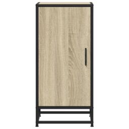 Berkfield Home Sideboard Sonoma Oak 35.5x35x76 cm Engineered Wood & Metal in Brown - thumbnail 4