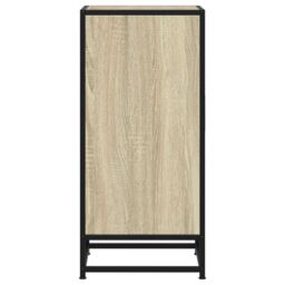 Berkfield Home Sideboard Sonoma Oak 35.5x35x76 cm Engineered Wood & Metal in Brown - thumbnail 5