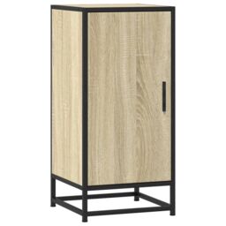 Berkfield Home Sideboard Sonoma Oak 35.5x35x76 cm Engineered Wood & Metal in Brown - thumbnail 2