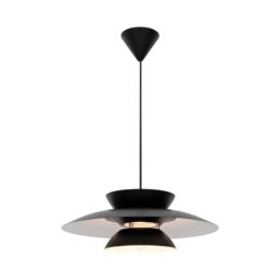 Nordlux Vintage Indoor Pendant Light Black Metal E27 Layered Shades - Mains Powered, IP20 - thumbnail 1