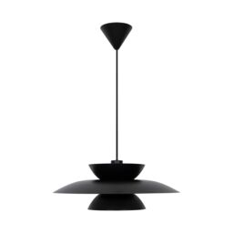 Nordlux Vintage Indoor Pendant Light Black Metal E27 Layered Shades - Mains Powered, IP20 - thumbnail 2