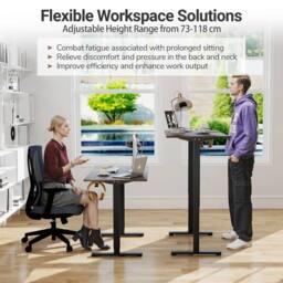 VOGREX Brown 120×60cm Electric Standing Desk - thumbnail 5