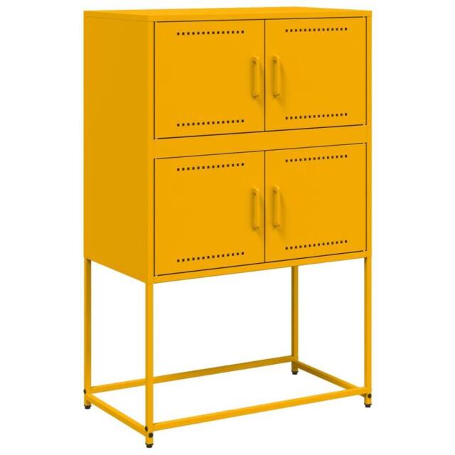 Berkfield Home Sideboard Mustard Yellow 68.5x38.5x107 cm Steel - image 1