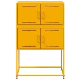 Berkfield Home Sideboard Mustard Yellow 68.5x38.5x107 cm Steel - thumbnail 6