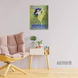 "Artery8 Verdol Toothpaste Vintage Advert Canvas Wall Art Print Cappiello in Green - Size: W18"" x H24""" - thumbnail 3