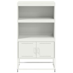 Berkfield Home Highboard White 68.5x38.5x123.5 cm Steel - thumbnail 6