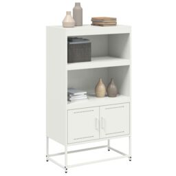 Berkfield Home Highboard White 68.5x38.5x123.5 cm Steel - thumbnail 4