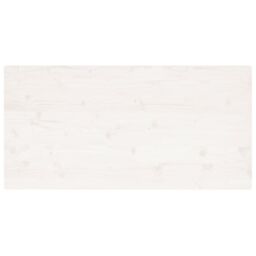 Berkfield Home Table Top White 110x60x2.5 cm Solid Wood Pine Rectangular - thumbnail 4