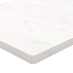 Berkfield Home Table Top White 110x60x2.5 cm Solid Wood Pine Rectangular - thumbnail 5