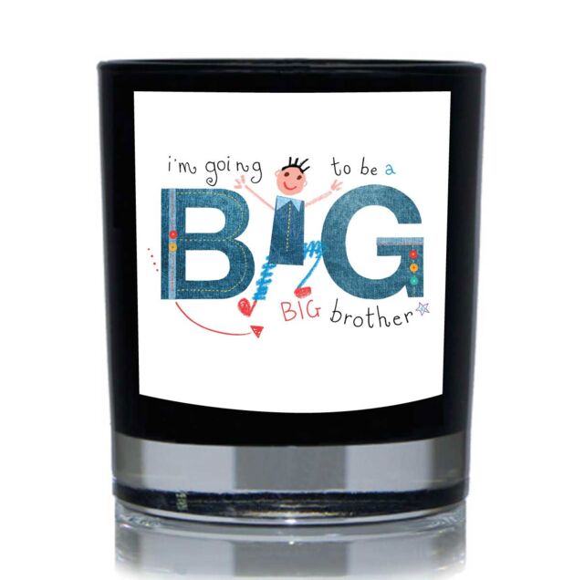60 SECOND MAKEOVER I'm Going To Be A Big Brother Funny 20cl Candle in Black