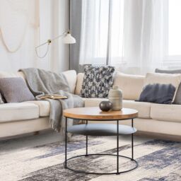 The Rug Shop UK Blue Modern Abstract Luxurious Easy to Clean Latex Back Area Rug - Size: 200 cm x 290 cm - thumbnail 1