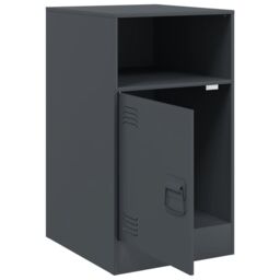 Berkfield Home Bedside Cabinets 2pcs Anthracite 34.5x39x62 cm Steel in Black - thumbnail 6
