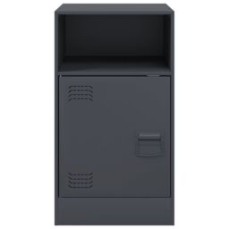 Berkfield Home Bedside Cabinets 2pcs Anthracite 34.5x39x62 cm Steel in Black - thumbnail 5