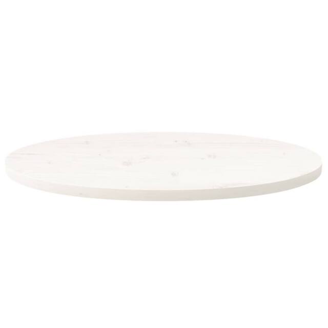 Berkfield Home Table Top White 80x40x2.5 cm Solid Wood Pine Oval - image 1