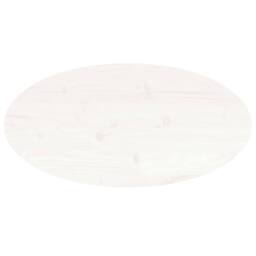 Berkfield Home Table Top White 80x40x2.5 cm Solid Wood Pine Oval - thumbnail 4