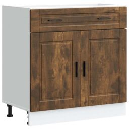 Berkfield Home Kitchen Base Cabinet¬†Porto Smoked Oak Engineered Wood in Brown - thumbnail 2