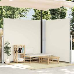 Berkfield Home Patio Retractable Double Side Awning 170x600 cm Cream - thumbnail 2