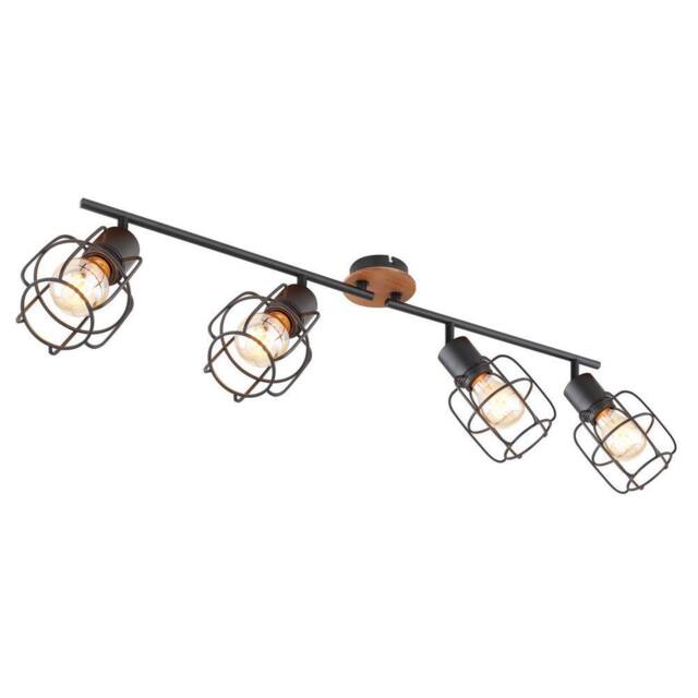 Netlighting Willa Ceiling Spotlight Bar Black 4x E27 - image 1