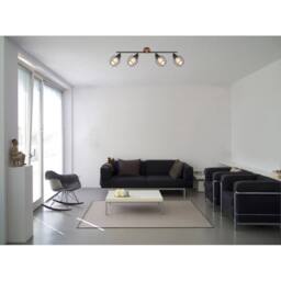 Netlighting Willa Ceiling Spotlight Bar Black 4x E27 - thumbnail 6