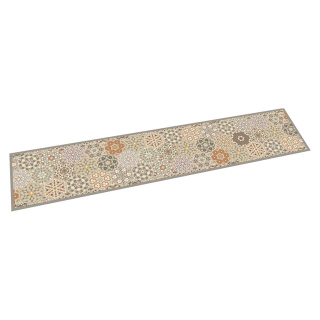 Berkfield Home Kitchen Rug Washable Hexagon Pastel 60x300 cm Velvet - image 1