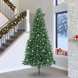Berkfield Home Artificial Christmas Tree with 300 LEDs with Stand Green 300 cm - thumbnail 1