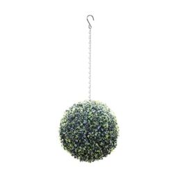 Primrose 28cm Solar Powered LED Artificial Topiary Ball 'The Little Buxus Ball' in Green