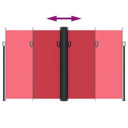 Berkfield Home Retractable Side Awning Red 200x1000 cm - thumbnail 5