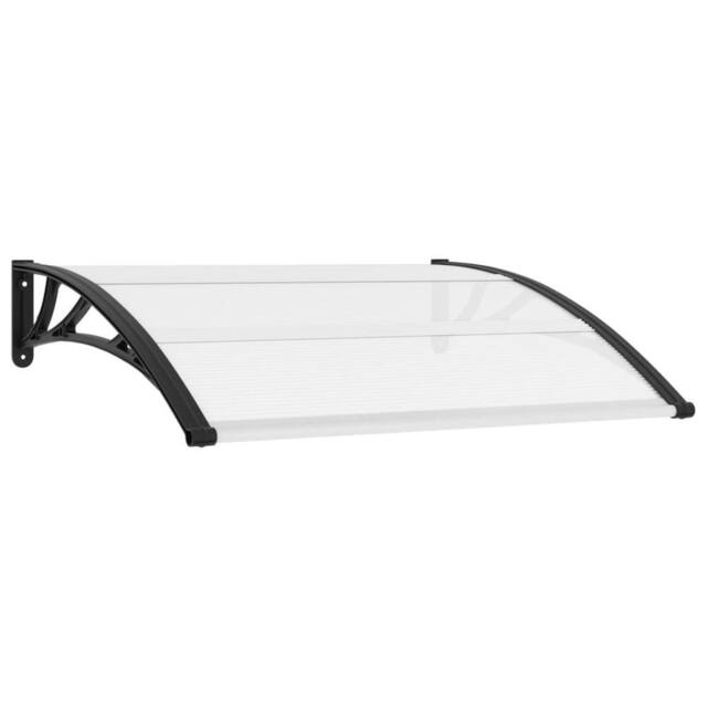 Berkfield Home Door Canopy Black & Transparent 120x80 cm PC - image 1