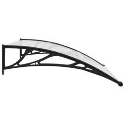 Berkfield Home Door Canopy Black & Transparent 120x80 cm PC - thumbnail 3