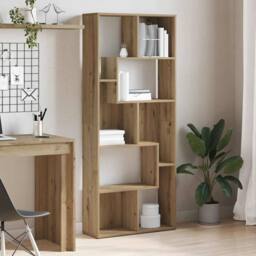 Berkfield Home Bookcase Artisan Oak 67x24x161 cm Engineered Wood in Brown - Size: 67 x 24 x 161 cm - thumbnail 3