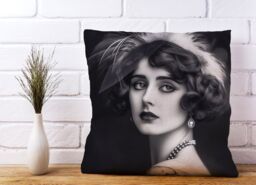 Warren Reed - Designer Glamorous Edwardian Showgirl Cushions in Black - Size: 60 cm x 60 cm - thumbnail 2