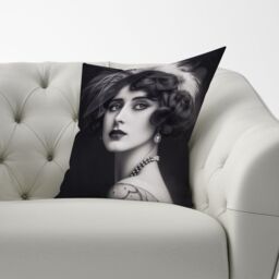Warren Reed - Designer Glamorous Edwardian Showgirl Cushions in Black - Size: 60 cm x 60 cm - thumbnail 3