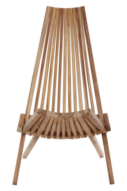 Orsina Wooden Lounge Chair, High Back Wooden Chair, Easy to Clean in Natural - image 1