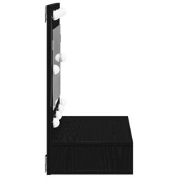 Berkfield Home LED Mirror Cabinet in Black Oak - 90x31.5x62 cm - thumbnail 7